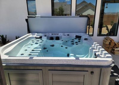hot tub arctic spas in GRAPHITE GREY cabinet